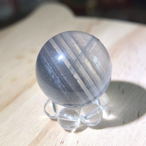 【大颗粒】天然灰蓝千层幽灵金字塔幽灵单珠DIY水晶散珠19~21mm