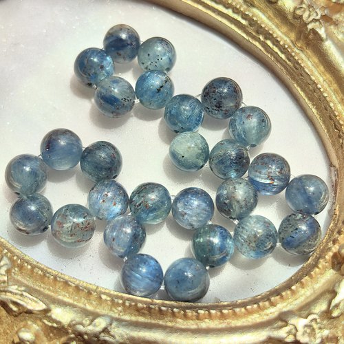 天然血滴蓝绿晶跑环猫眼蓝绿晶串饰DIY小众水晶设计款串珠配件