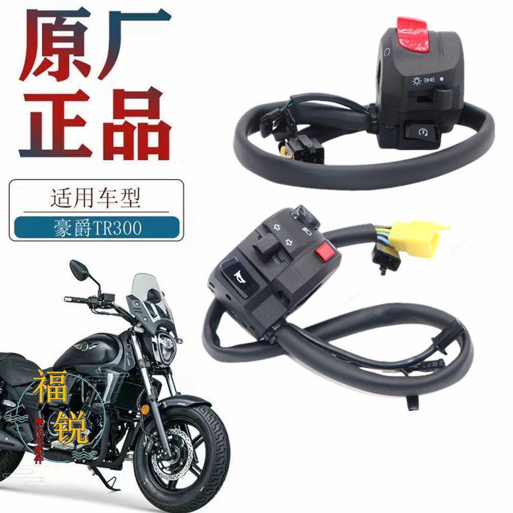 适用豪爵TR300 HJ300-3/3A原厂左右手把开关点火大灯双闪喇叭开关