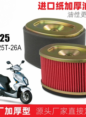 适用豪爵摩托车VS125 VE125 HJ125T-26A空气过滤芯滤清器空滤器