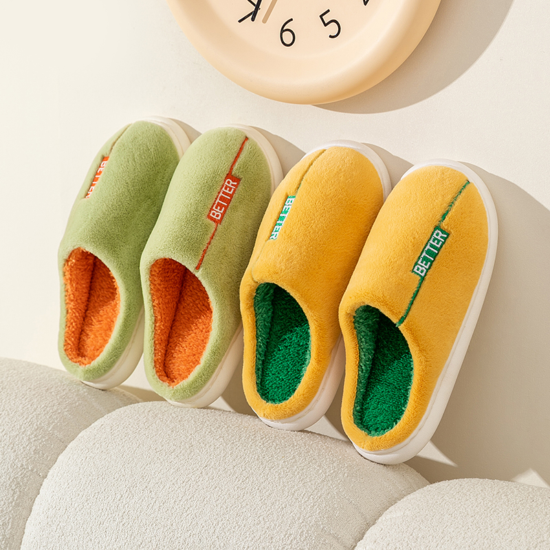 保暖毛毛拖鞋女士冬季室内棉拖鞋家居防滑家用月子鞋厚底冬天男款