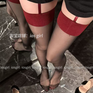 iosgirl红边配黑丝法力乐无边*红辣椒吊带丝袜性感夜店潮辣妹丝袜