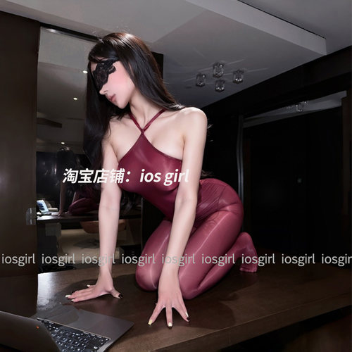 iosgirl裸感丝滑挂脖连体衣