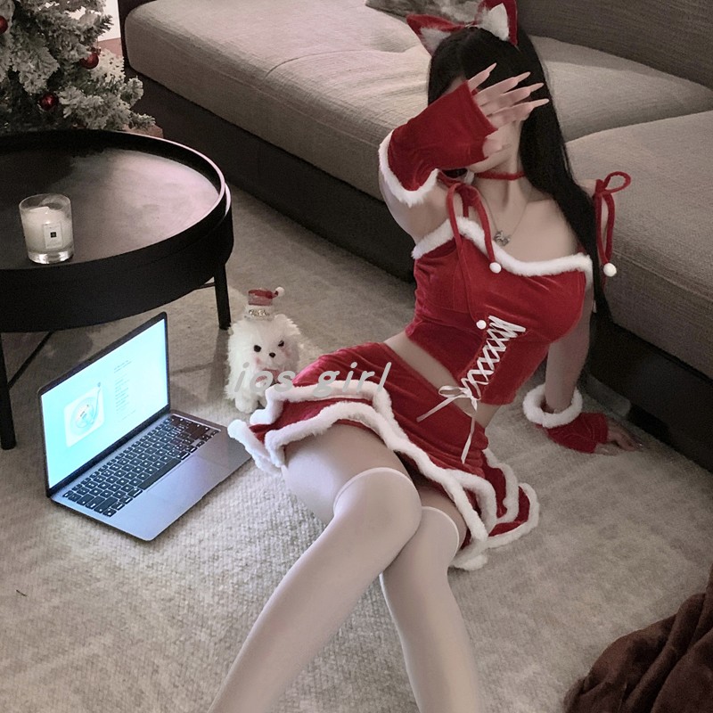 iosgirl浪漫圣诞派对甜心可爱少女心圣诞节制服睡衣家居服#SD15