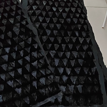 黑亮貂皮拼貂水貂头毛真皮真毛皮草原材料褥子毯子服装家居面料