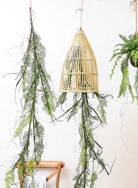 网红仿真植物餐厅吊顶装饰葡萄架