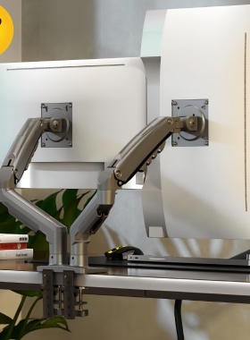 NB F160 电脑双屏显示器支架上下升降伸缩调节挂架双屏桌面旋转架