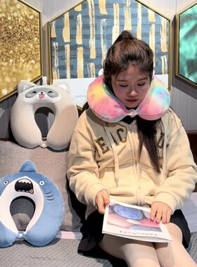 卡通记忆棉u型枕慢回弹颈枕车用便携旅行枕u枕坐飞机护颈枕