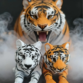 3D打印老虎仿真模型儿童玩具摆件东北虎3d打印活动