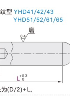 定位销 直杆球面型/直杆锥型 标准型/内螺纹型球头销YHD61/YHD41