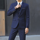 男士西服套装商务正装酒店工作服新郎伴郎结婚礼服西服西裤两件套，男装西服套装，星座1607