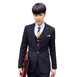 男式休闲西服2022春秋新款西服套装男三件套青年商务小西装外套，男装西服套装，星座1607