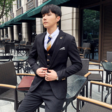 休闲西装男黑色大码西服套装男士商务正装新郎伴郎修身礼服两件套，男装西服套装，星座1607