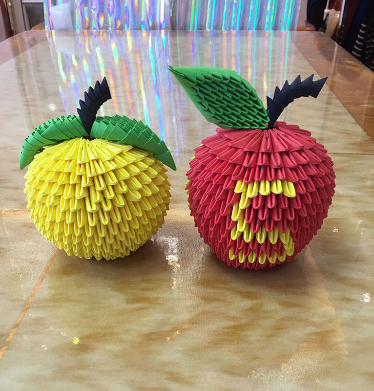 三角插/手工折纸/手工diy/手工材料包/成品/520苹果/富贵果