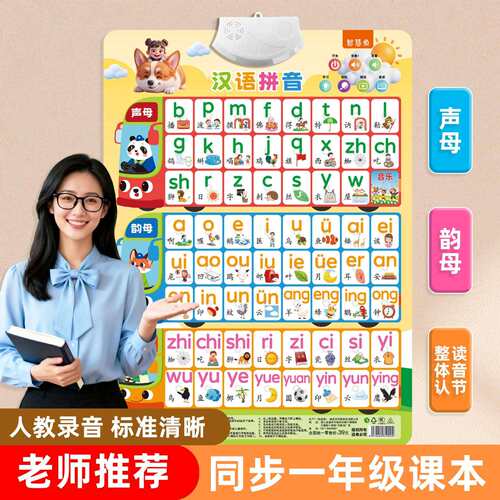 一年级幼儿启蒙认字挂图有声含