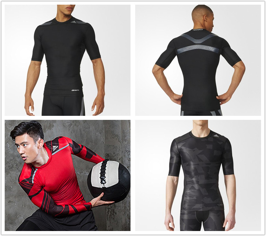 Adidas 阿迪达斯 运动健身训练 男子速干弹力紧身衣CF7267/DW8481