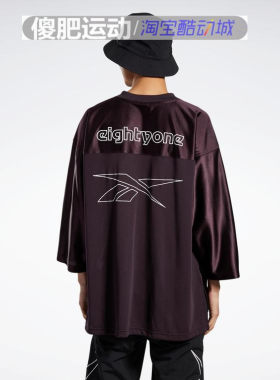 锐步T恤reebok设计师联名热身服