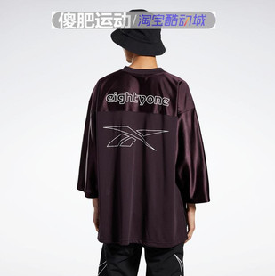 Reebok锐步81设计师联名男女宽松速干健身篮球热身服T恤 GK6899