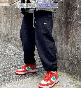 NikeLab男子加绒刺绣简约Logo运动休闲长裤束脚裤DA0330/DX1365