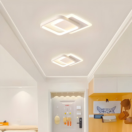过道灯走廊灯现代简约创意方形玄关入户阳台灯极简北欧led吸顶灯