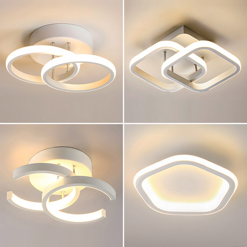 北欧水晶吸顶灯走廊过道灯玄关门厅阳台试衣间卧室灯现代简约灯具