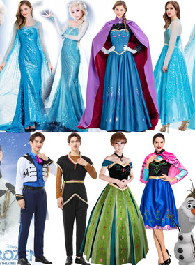 冰雪奇缘角色扮演服在逃公主裙