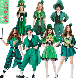 绿野仙踪奥兹国服装守城人绿精灵扮演服圣帕特里克节爱尔兰妖精服