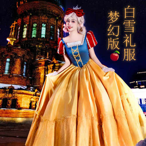 白雪艾莎睡美人灰姑娘公主连衣裙