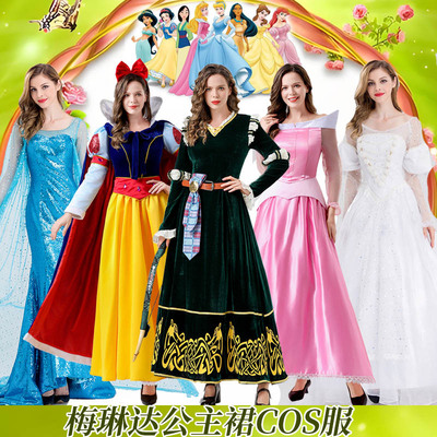 白雪艾莎爱丽儿美人鱼公主裙