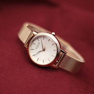 聚利时手表女学生专柜正品 品牌简约小众防水石英表复古ins风 时尚