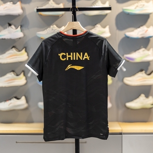 李宁羽毛球服男女同款2026中青队大赛服速干透气比赛短袖AAYW043