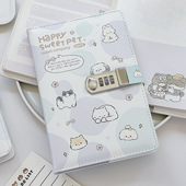 点点萌物彩页密码 带锁日记本礼盒手帐本 锁本ins风高颜值手账本