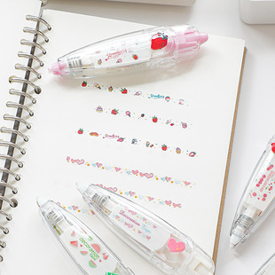 森屿暖树按压式 饰带 花边修正带手帐修饰带手账素材diy拼贴装