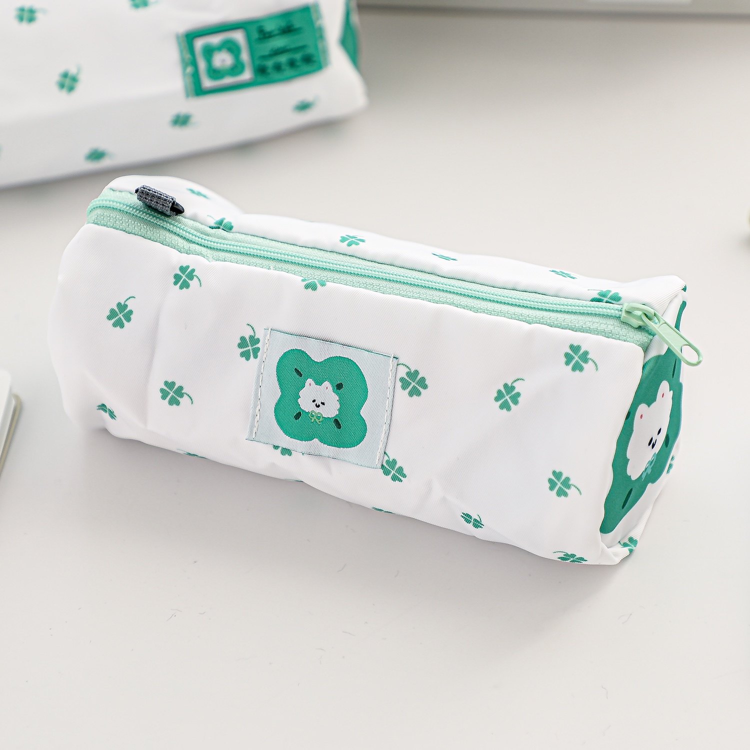 可爱四叶草小猫笔袋高颜值大容量铅笔盒学生用高颜值文具袋铅笔袋,文具电教/文化用品/商务用品,笔袋,淘宝优惠券,粉丝福利购,淘宝优惠卷