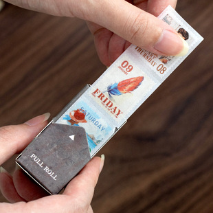 森屿暖树2026日付胶带365个日子贴纸日期数字日付贴简约标签胶带