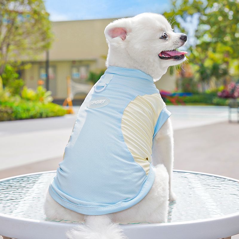宠物大狗金毛衣服春夏薄款透气冰丝狗狗猫咪衣服凉感背心防晒