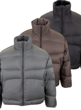 SIMPLEREVIVE【90白鸭绒】轻盈新贵保暖拉链羽绒服短款面包羽绒服