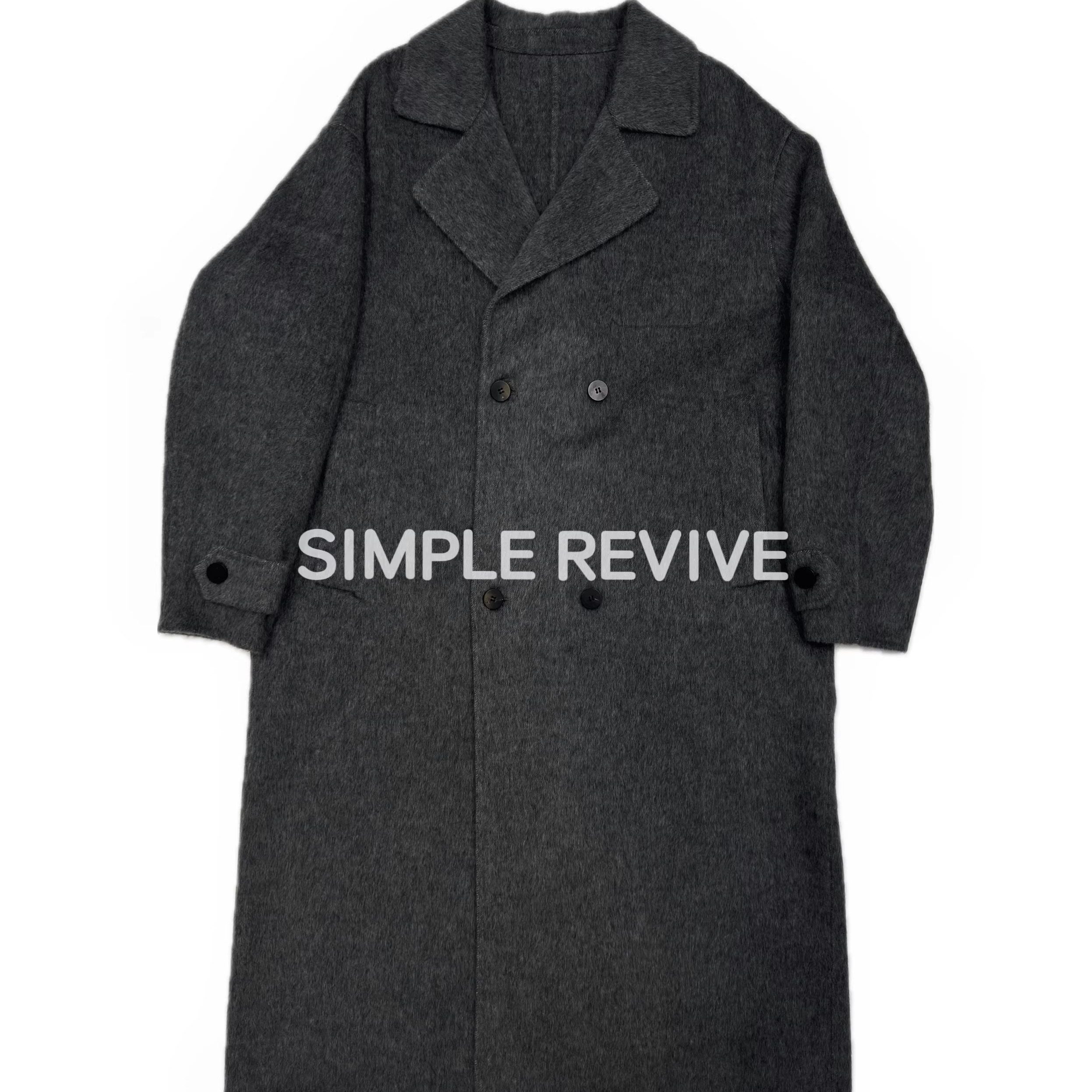 黑标双面呢澳洲羊毛桑蚕丝大衣