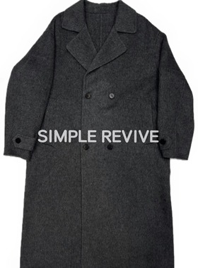 SIMPLE REVIVE  【黑标系列】双面呢手缝澳洲羊毛桑蚕丝长款大衣