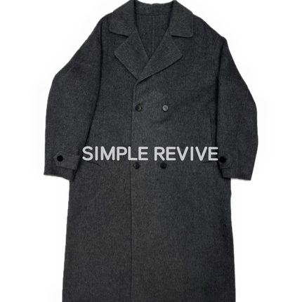 SIMPLE REVIVE  【黑标系列】双面呢手缝澳洲羊毛桑蚕丝长款大衣