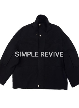 SIMPLE REVIVE 【黑标系列】定织100澳洲羊毛双面呢结构廓形大衣
