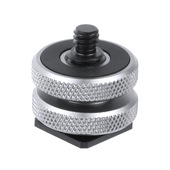 单反相机兔笼冷靴座3 8转1 4金属热靴座双层转接螺丝转换锁紧配件