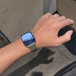 弹力不锈钢小众简约适用红米watch6表带金属小米手环9pro腕带5