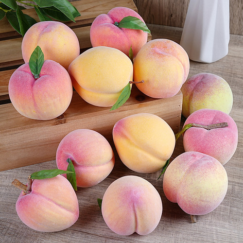 仿真桃子泡沫仙桃水蜜桃水果模型