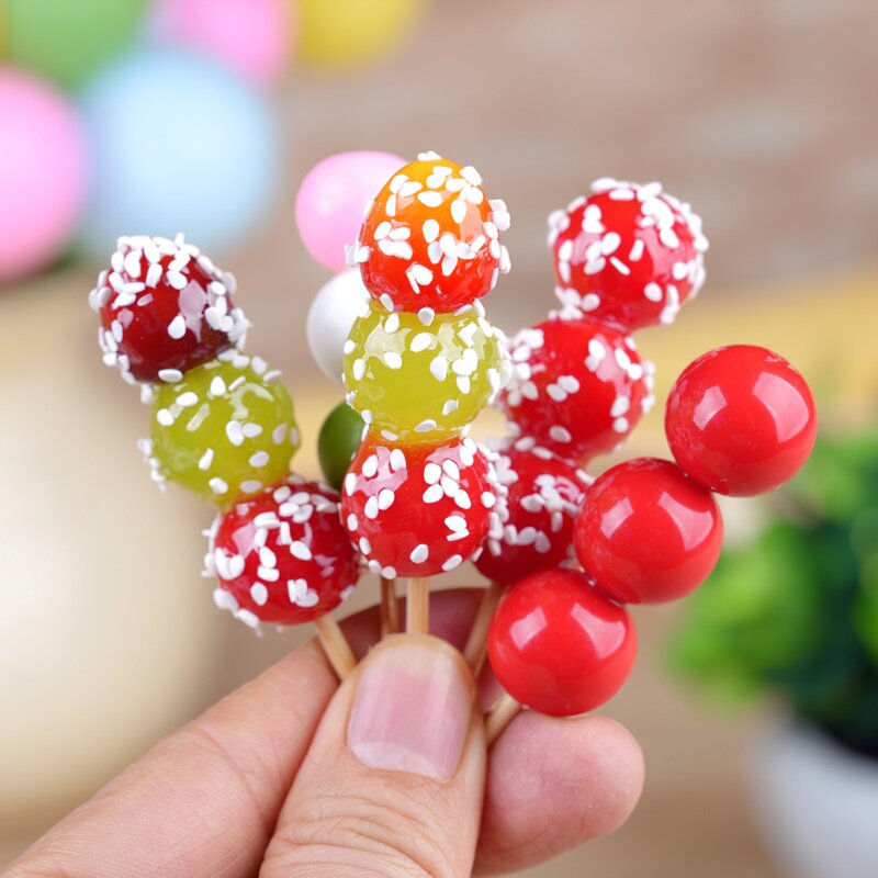 仿真小糖葫芦模型微缩水果山楂糖果道具DIY手工发饰配件装饰玩具