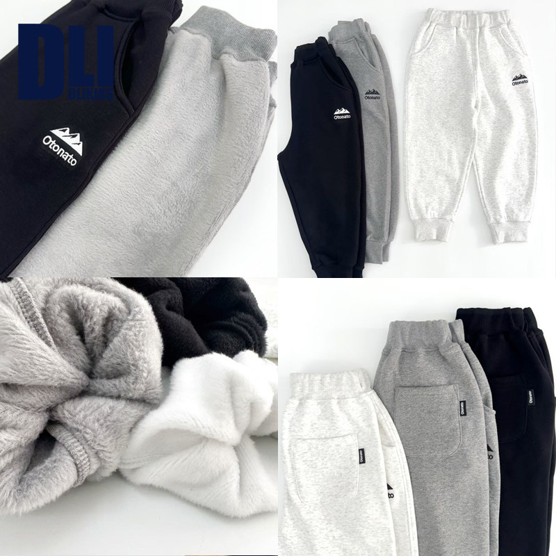 DLIDLIKIDS 冬季新款男女童一体绒保暖长裤刺绣儿童加绒运动裤子,童装/婴儿装/亲子装,裤子,淘宝优惠券,粉丝福利购,淘宝优惠卷