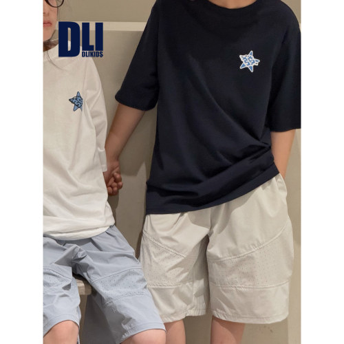 夏季儿童纯棉透气发财印花T恤