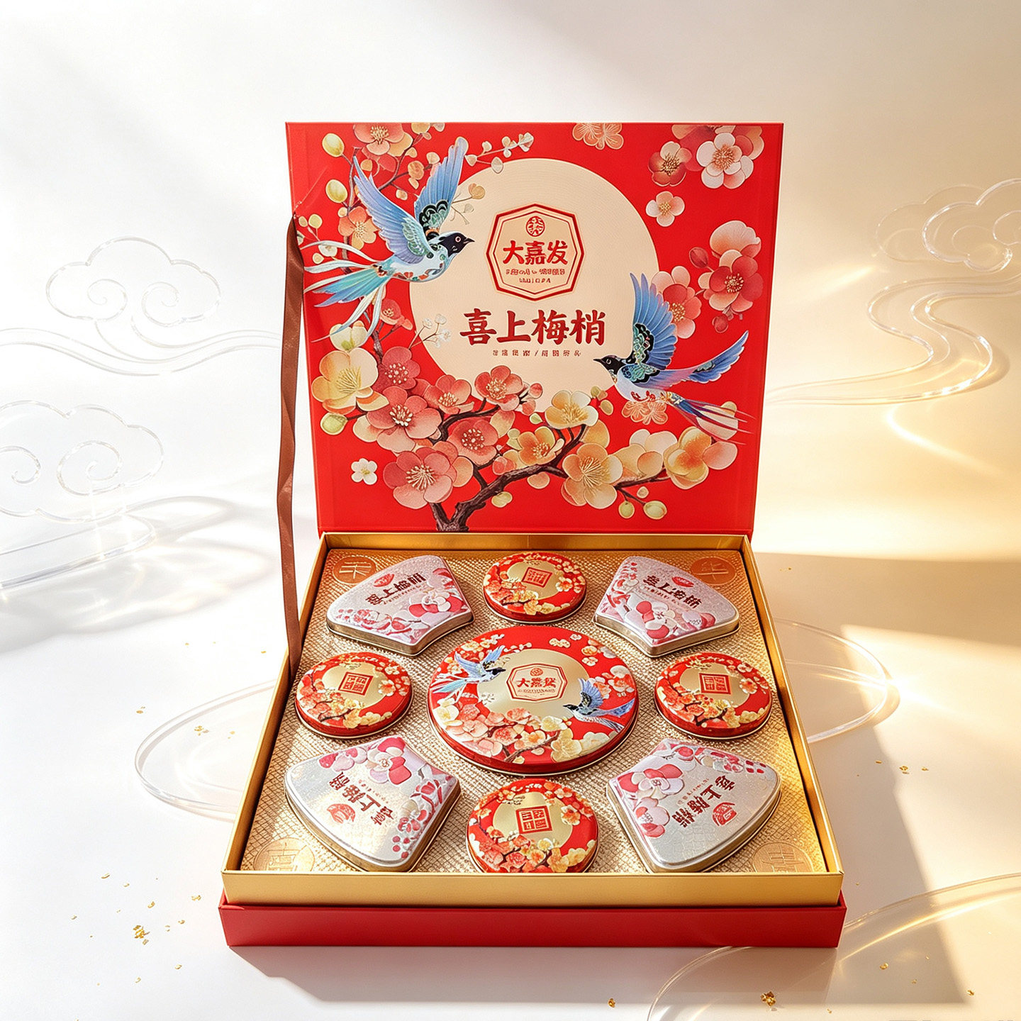 大嘉发喜上梅梢中秋月饼礼盒