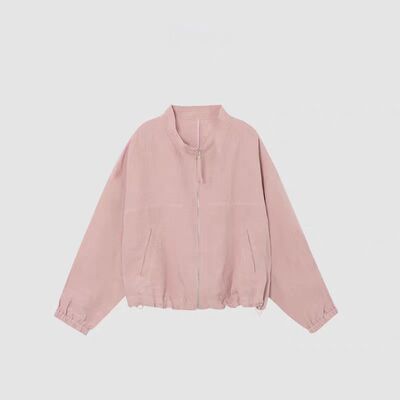 欢喜布衣  进口100%色织精梳麻文艺短款外套 休闲薄外套女早秋