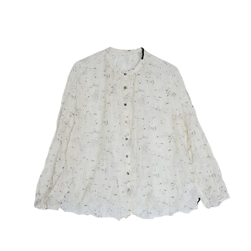 订单满800拍下付款送! 夏仕女图桑蚕丝棉轻薄透气长袖防晒衬衫